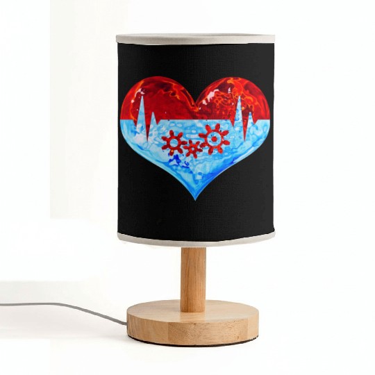 Love Winter Heart Let it Snow Ski Snowboard Climb Fabric Lamps