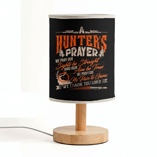 A Hunter's Prayer | Deer Hunting Statement Antler Fabric Lamps