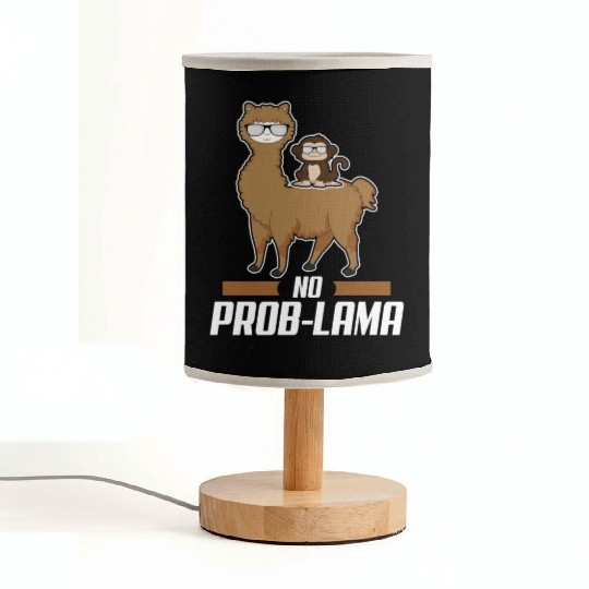 No Prob Lama Llama Alpaka Monkey Gift Sunglasses Fabric Lamps