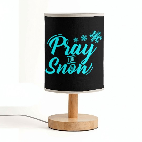 Pray for Snow Snow White Christmas Praying Fabric Lamps