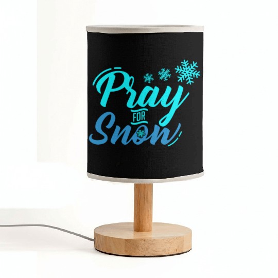 Pray for Snow Snow White Christmas Praying Fabric Lamps