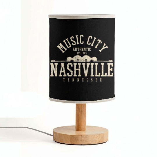 Nashville Guitar Country Music City Tennessee Gift Fabric Lamps