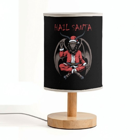 Christmas Hail Santa Satanism Goat Baphomet Satan Fabric Lamps