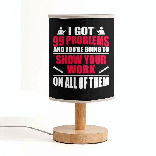 Funny Math Teacher Gift College High School Fabric Lamps