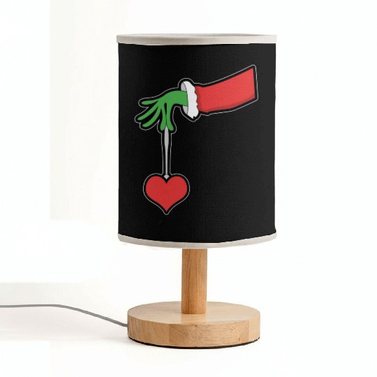 Christmas Heart winter snow family love present Fabric Lamps