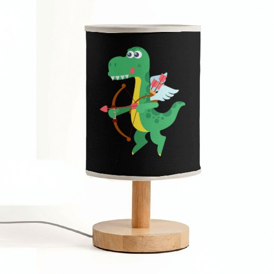 Lovely Dinosaur cupid in Valentine's day Fabric Lamps