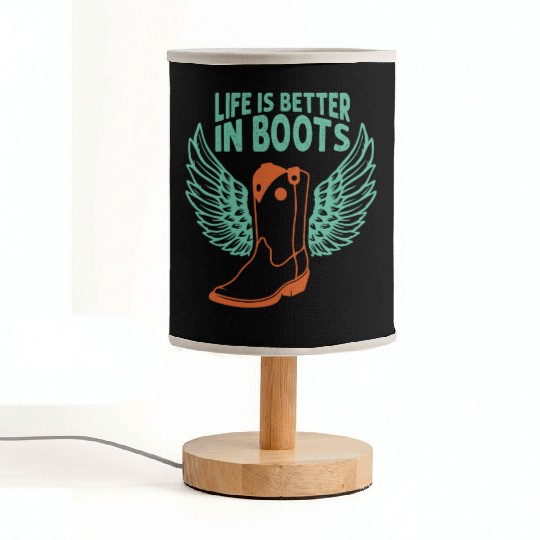 Cowboys & Cow Girls winged Boots Apparel Fabric Lamps