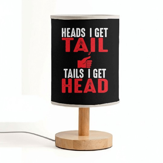 Heads I Get Tail | Crude College/Frat Party Drinki Fabric Lamps