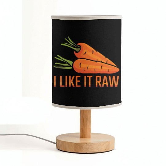 Funny Veggie Foodie Vegetarian Carrot Raw Food Fabric Lamps
