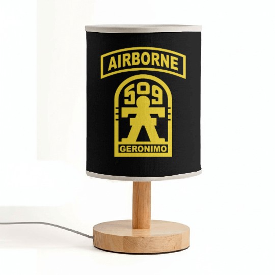 Geronimo 509th Airborne Parachute Infantry US Army Fabric Lamps