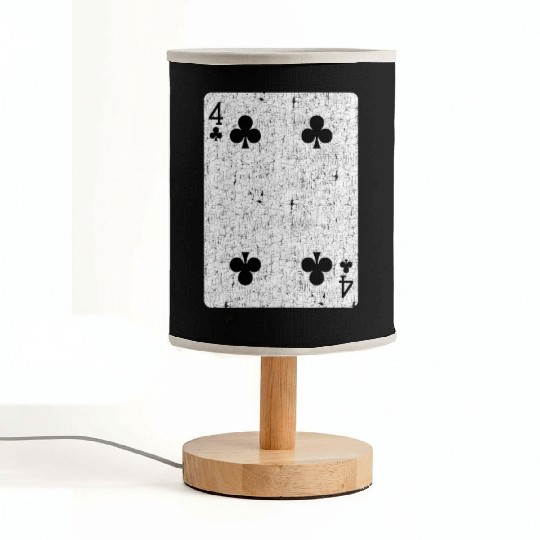 four of clubs playing card Fabric Lamps