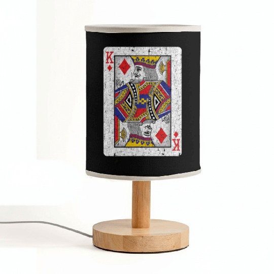 king of diamonds playing card Fabric Lamps