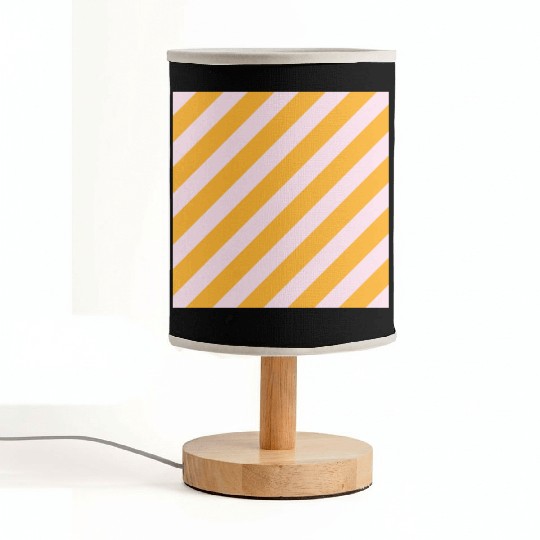 Stripes Rose Yellow Fabric Lamps