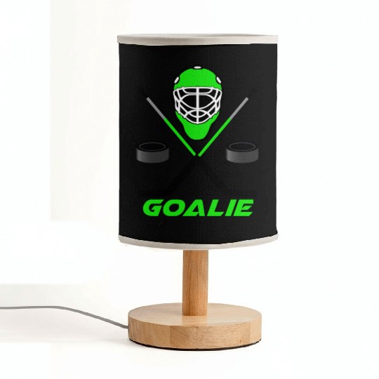 Ice hockey Goalie green Fabric Lamps