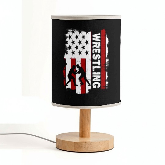 Wrestling American flag Fabric Lamps