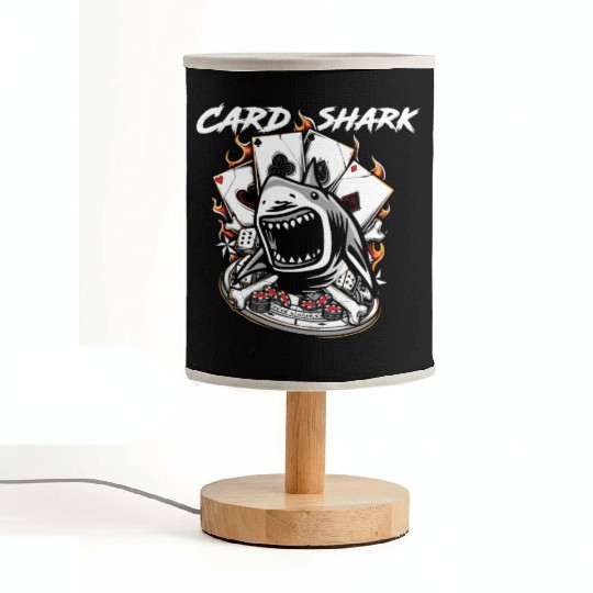 Vintage Card Shark Poker Player - Awesome Gift Fabric Lamps