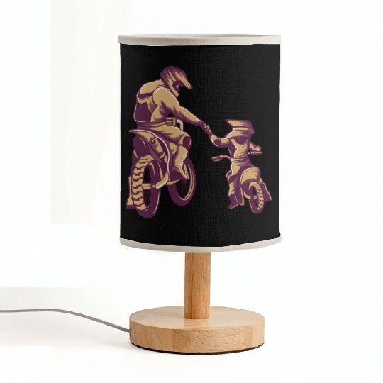 Title: Motocross Dirt Bike Fathers Day Fabric Lamps