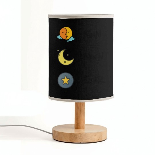 sun moon and star Fabric Lamps