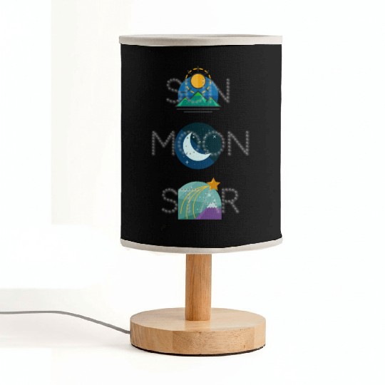 sun moon and star Fabric Lamps