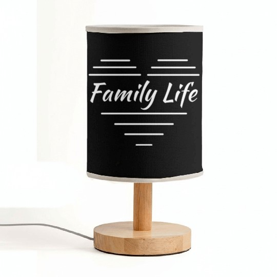 Heart - Family - Love - Parents - Fun -Family Life Fabric Lamps