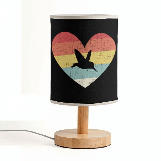 Bird watching Hummingbird Heart (Gift) Fabric Lamps
