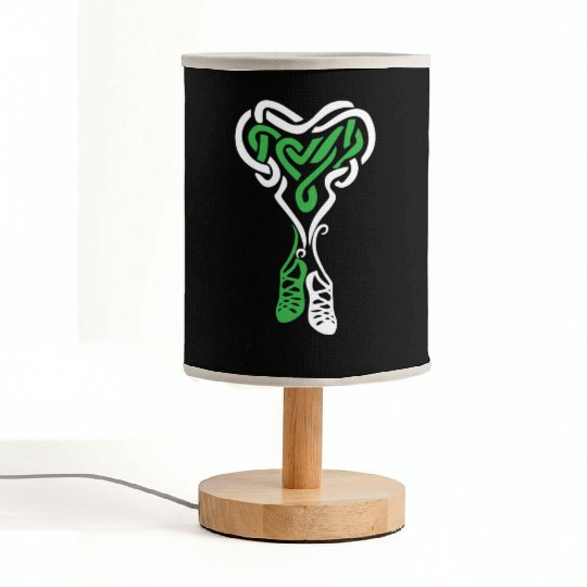 Irish Step Dancing Celtic Knot Heart Fabric Lamps