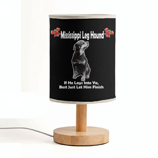 Mississippi Leg Hound Let Him Finish Christmas Fabric Lamps
