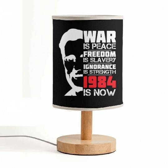 War is Peace, 1984 is NOW - George Orwell Portrait Fabric Lamps