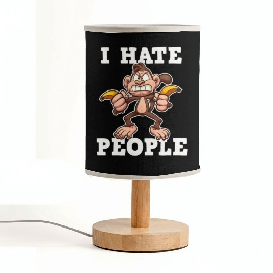 I Hate People Monkey Fabric Lamps