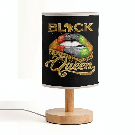 Black queen lips Fabric Lamps