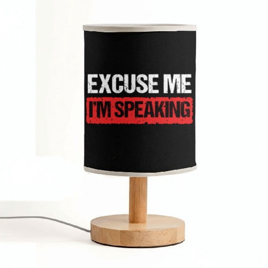 Kamala Harris VP Excuse Me Im Speaking Joe Biden Fabric Lamps