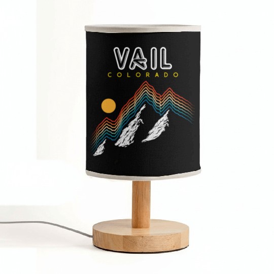 Vail Colorado Usa Ski Resort 1980S Retro Fabric Lamps