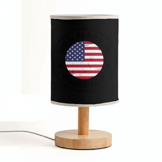 USA Made in America flag stamp Fabric Lamps