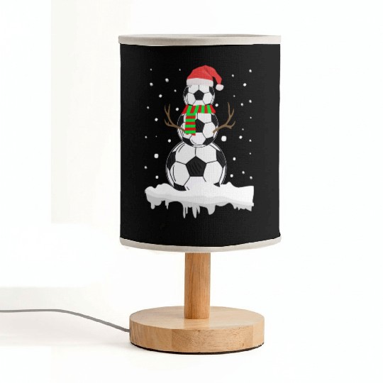 Christmas Funny Soccer Ball Snowman Xmas Sport Fabric Lamps