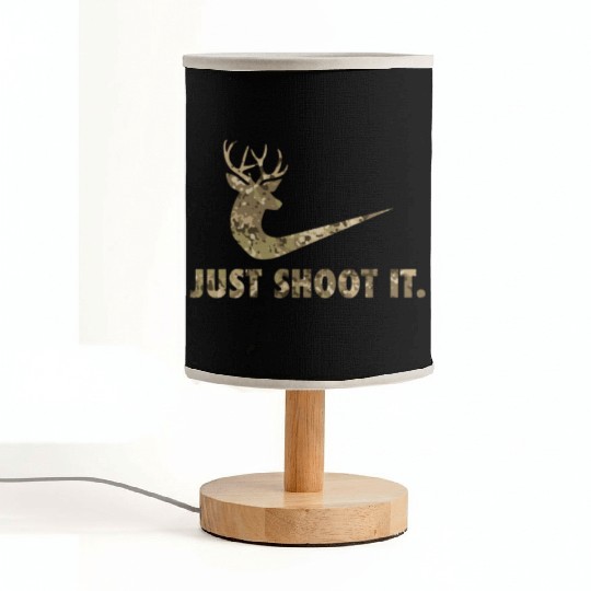 Just Shoot It Funny Deer Hunting Camouflage Fabric Lamps