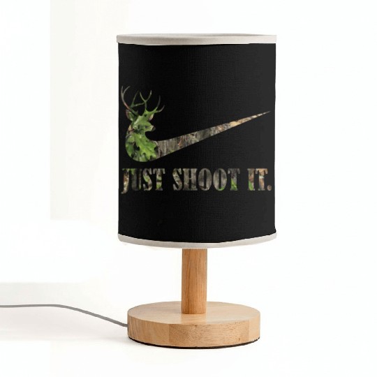 Just Shoot It Deer Hunting Camouflage Fabric Lamps