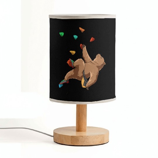 Grizzly Bouldering and Rock Climbing Gift Fabric Lamps