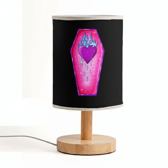Pastel Goth Love Coffin Heart Fabric Lamps