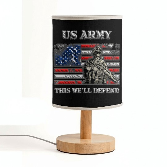 US Army - This we'll defend USA Flag Fabric Lamps