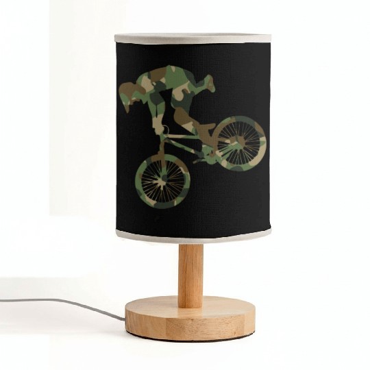 Vintage BMX Bike Racing Camouflage Fabric Lamps