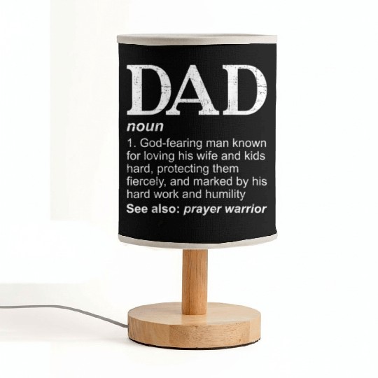 Christian Dad Definition Fathers Day Funny DAD Gi Fabric Lamps
