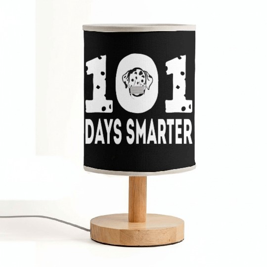 101 Days Smarter Dalmatian Dog Funny Teachers Kids Fabric Lamps