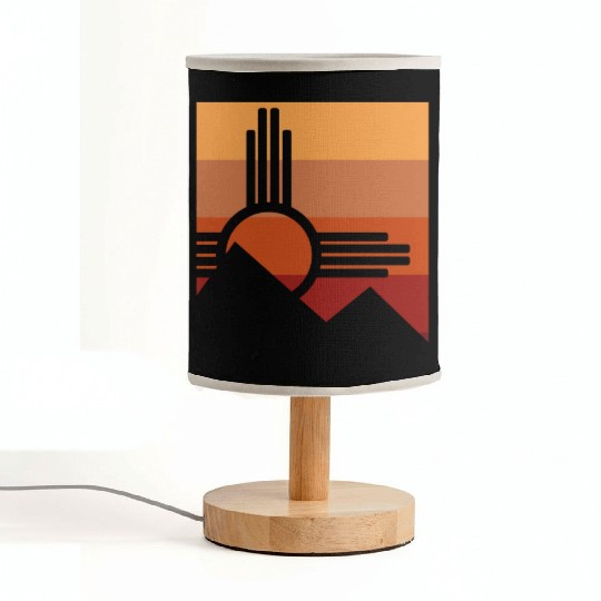Zia Sun New Mexico Zia Mountains Fabric Lamps