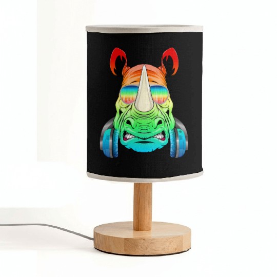 Rhino Rhinoceros Music DJ - Africa Collection Fabric Lamps