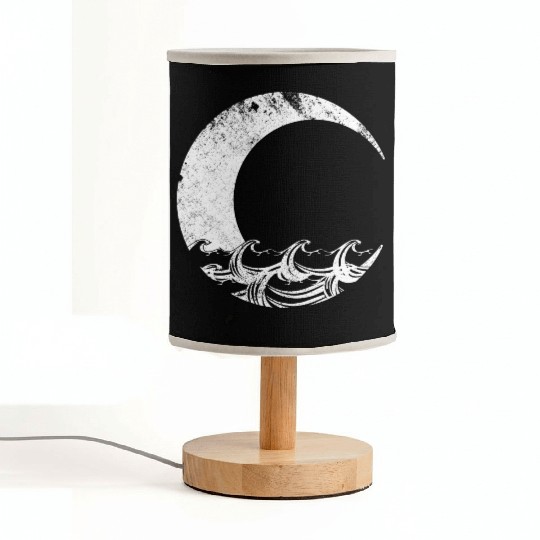 Moon and Ocean Fabric Lamps