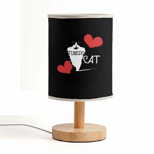 I love my tuxedo cat Fabric Lamps