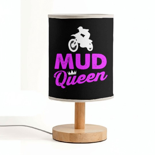 Motocross Girl Mud Queen Offroad Racing Dirt Muddy Fabric Lamps