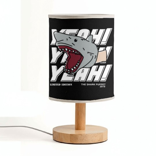 Shark puppet merch Fabric Lamps