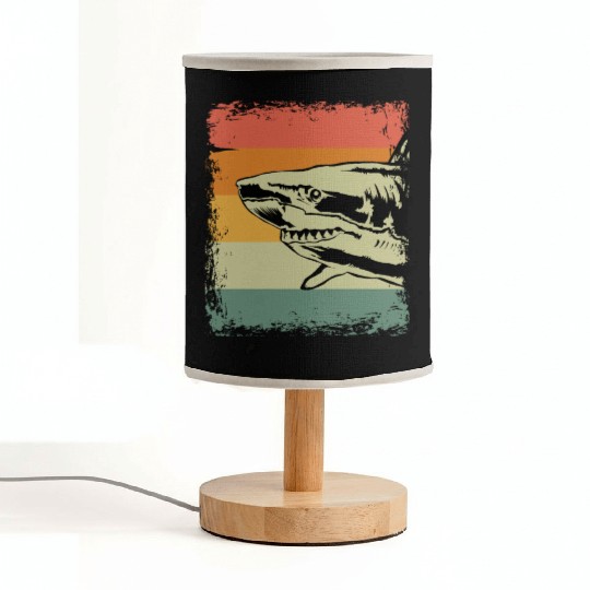 Vintage Shark Gift Idea Fabric Lamps