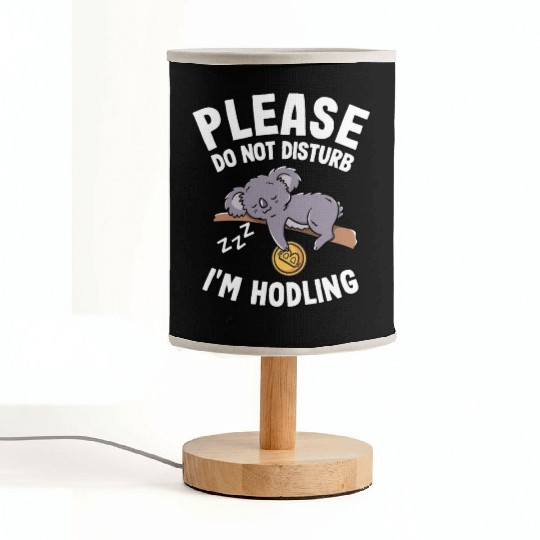 Please Do Not Disturb Funny Bitcoin Koala Hodl BTC Fabric Lamps